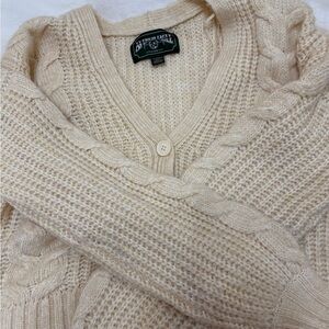 American Eagle Outfitters Cream V-Neck Sweater